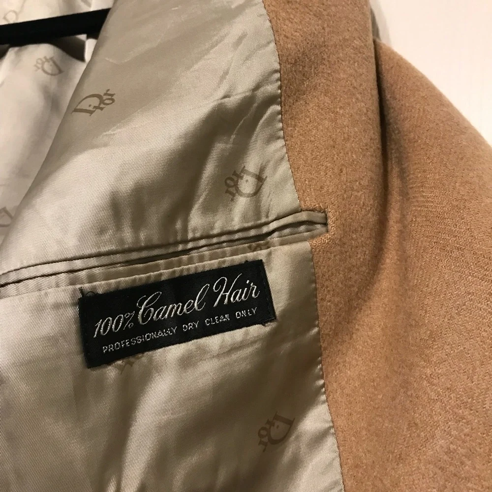 CHRISTIAN DIOR MONSIEUR Vintage Camel Hair Blazer Jacket